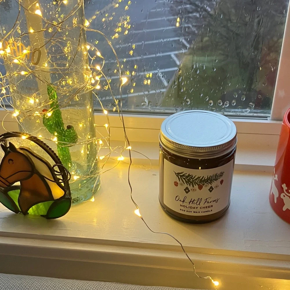 Oak Hill Farms Soy Candle MSRP $22 Orange Peel, Cinnamon, Lemon, Apple Cider